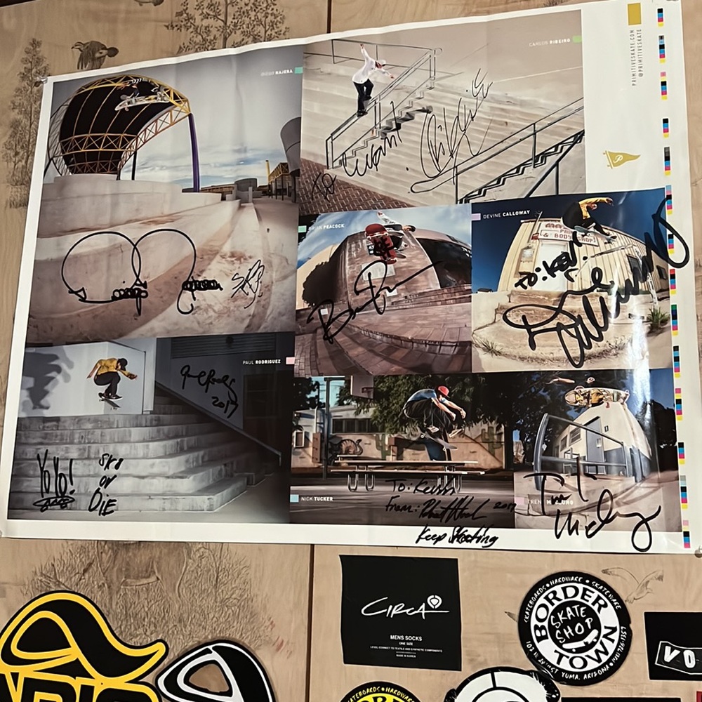 Poster signed by skaters